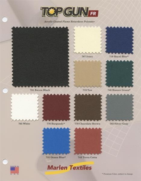 Top Gun FR Sample Card - Marlen Fabrics